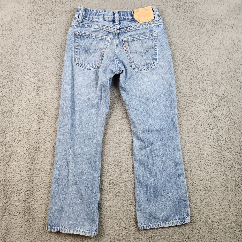 Levi's 527 Slim Bootcut Boys 10 Regular 25x25 Jeans Cotton‎ Denim Light Wash - Picture 2 of 11